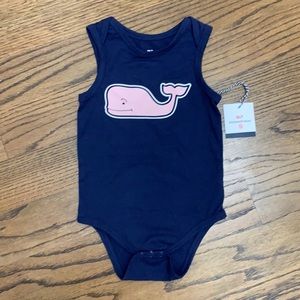NWT Vineyard Vines for Target Baby Bodysuit Onesie, Navy Blue Tank, 12 months